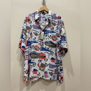 Vintage print Chicago Cubs Hawaiian shirt by Reyn Spooner. Men XL NWT Wrigley